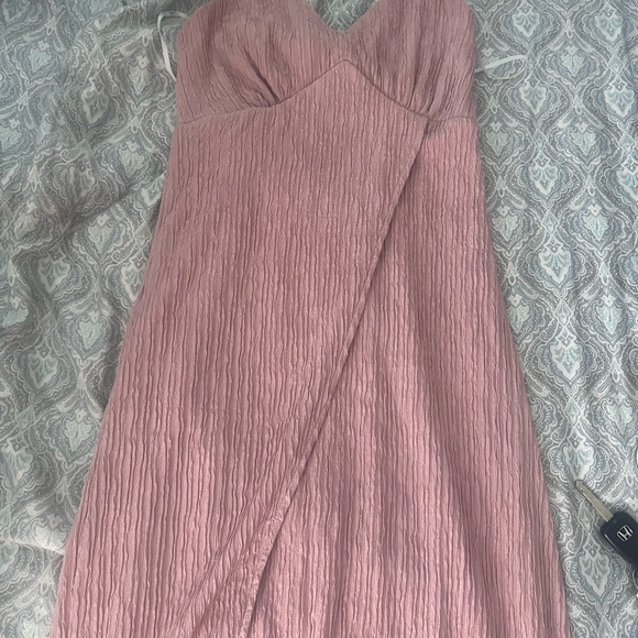 Mauve Pink Tie-Back Midi Dress - Picture 11 of 11